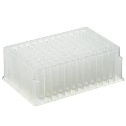 DABOS Deep Well Plates - 2 mL 96 Round Well, U-Bottom Reaction Plates â€“ 5 Count â€“ 2.0mL Polypropylene (PP) Deepwell Storage and Collection Round Well - Pack of 5