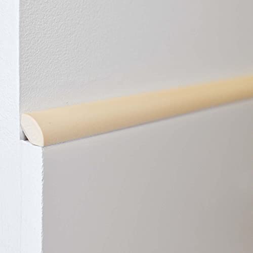 Questech Decor Quarter Round Tile Trim, 1/2 x 12 Inch Corner Shower Tile Edge Jolly, Decorative Tile Liner Cap for Kitchen Backsplash Bathroom Shower, Sand Matte, 6 Pack