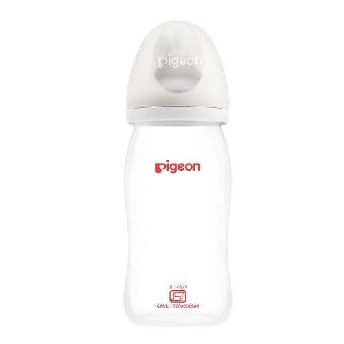 Image of Pigeon Wide Neck SoftLatch 2.0 PP Baby Feeding Bottle, Anti-Colic, BPA Free, Easy Latch-On Nipple, Ideal for Newborns and Infants, Durable, Leak-Proof Design - 240ml