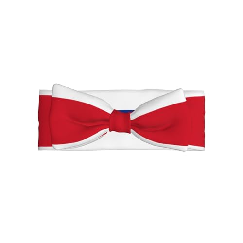 Soft Polyester Flag of Costa Rica Baby Bow Headband Gentle, Stretchy, Stylish Hairband for Infants 0 to 6 months - Main Image