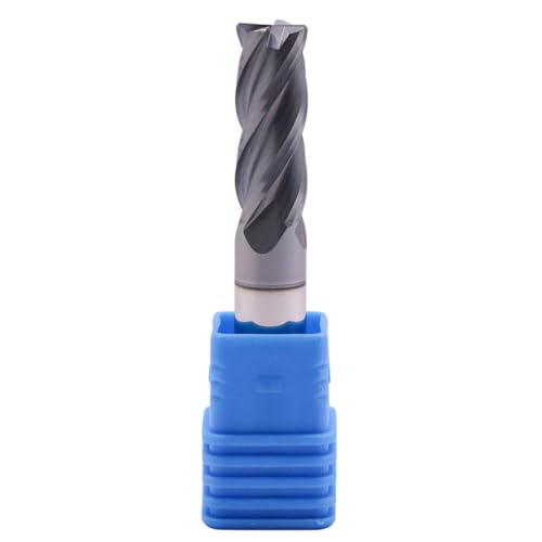 Image of 3 /8 inch 4 Flute Solid Carbide End Mill - .030 inch Corner Radius, AlTiN Coated | 35 Helix, 3 /8 inch Cutting Dia, 3 /8 inch Shank Dia, 1 inch LOC, 2-1 /2 inch OAL For Milling Alloy Steel, Cast Iron, Copper