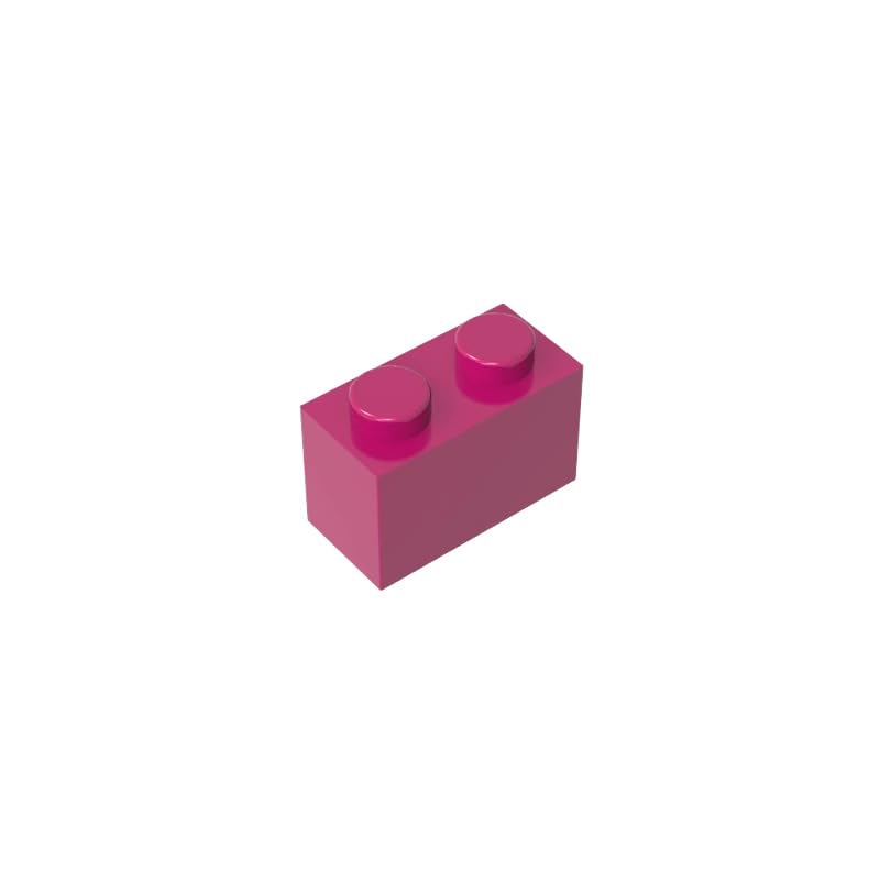 3004 Basic Bricks Brick 1x2 50 Pieces GDS-532 Compatible with Lego Building Blocks Color:Magenta โ image 1