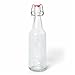 ICE N COLD | Pack of 6 Clear 16-20oz Growler with Flip Top Airtight Silicone Seal | For Beverages, Oil, Vinegar, Kombucha, Beer, Water, Soda, Kefir
