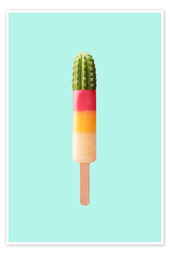 Kaktus-Eis Poster von Jonas Loose 20 x 30 cm Pastell Wandbilder Wanddeko Kaktus-Eis Poster von Jonas Loose 20 x 30 cm Pastell Wandbilder Wanddeko