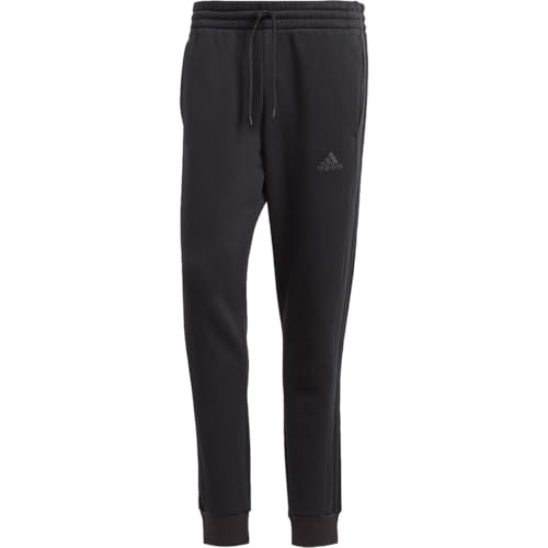 adidas Men's Essentials 3-Stripes Fleece Tapered Cuff Pants