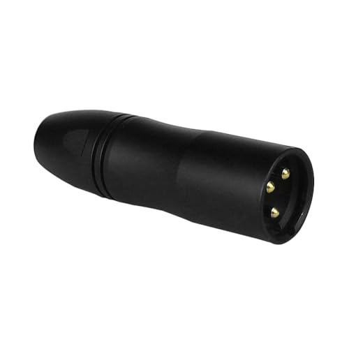 Reeatel Adaptador equilibrado TRS hembra de 3,5 mm a XLR macho, adaptador de audio Phantom Power se convierte en piezas de repuesto de alimentación enchufables de 3 a 5 V