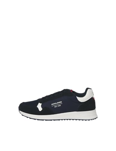 JACK & JONES Sneaker, Jfwbeech PU Combo Zapatillas Hombre, Azul Marino, 46 EU