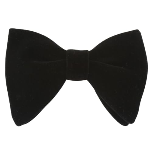 QUXVUIS Nœud papillon en velours pour hommes, à la mode et gentleman, large sélection de couleurs, nœud papillon en velours à la mode, Noir