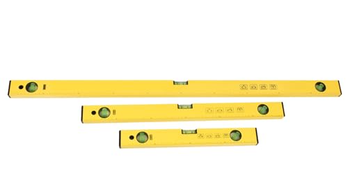 True Face High Accuracy 3 Piece Spirit Level Aluminum Alloy Bubble Level Ruler Angle Finder Lightweight DIY Builder Tool 400 600 1000mm