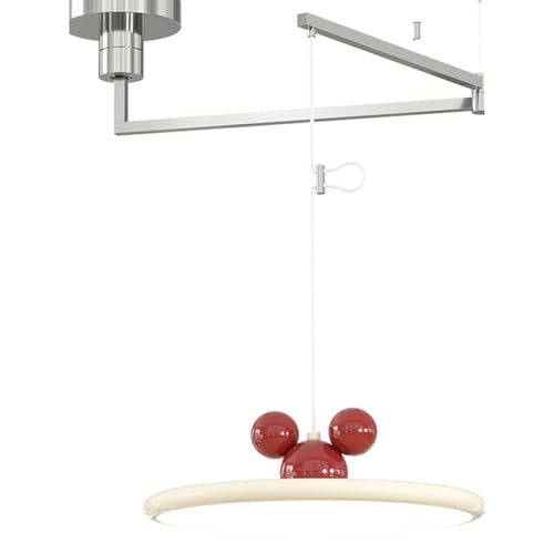 Lampada a Sospensione Moderna e Minimalista per Sala da Pranzo, Spettro Completo, dimmerabile a 3 Temperature di Colore, Lampada da soffitto con Braccio orientabile, Lampada a Sospensione a cupol