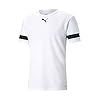 PUMA Homme Shirt, Coupe régulière, Polyester, Puma Blanc-Puma Noir-Puma Blanc, L