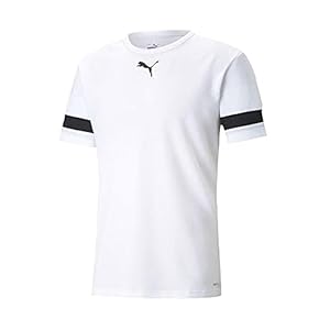 PUMA Homme Shirt, Coupe régulière, Polyester, Puma Blanc-Puma Noir-Puma Blanc, L