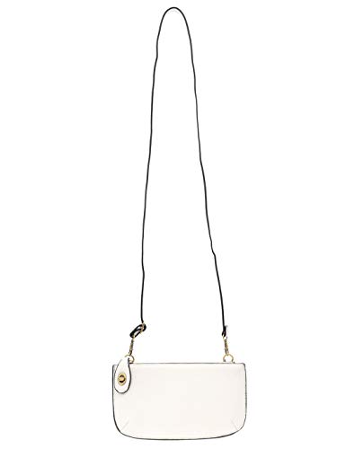 Image of Joy Susan Women's Fashion Purse Mini Crossbody Wristlet Clutch Handbag - White