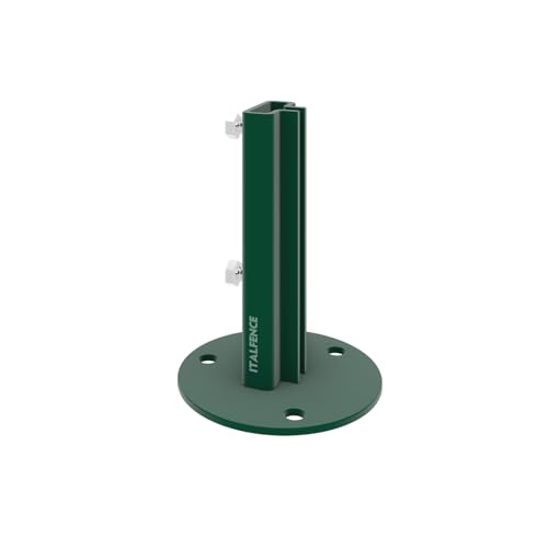 Italfence - Platine de fixation pour piquet T de clôture, acier plastifié (Toutes les tailles) [30x30mm, 5 pièces]