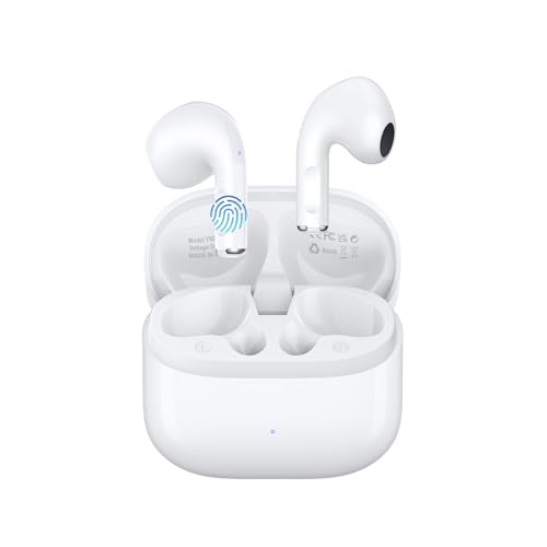 Ecouteurs Bluetooth sans Fil, 2025 NEW Casque Bluetooth 5.4 Son Stéréo avec 6 ENC Réduction de Bruit Mic, 50 Heures Durée de Lecture avec Contrôle Tactile, IPX7 Sport Étanche Oreillette Bluetooth