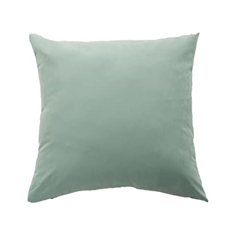 KnSam Home Plain Cushion Covers, 50 x 50 cm, Mint Blue Decorative Outdoor Cushion in Flannel for Bedrooms, Decorative Cover, Soft, Comfortable, Breathable, Pack of 1 Cover