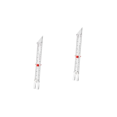 Lurrose 2個 縫い端定規 調整ツール 測定縫製定規 ファブ ライディングゲージ 編み物 クラフト 裁縫 お裁縫セット 手芸道具 シームスライディングゲージ 服の定規 アルミニウム
