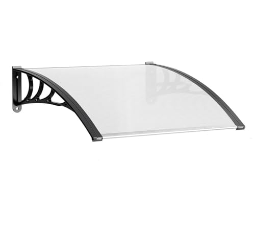 Pensilina Tettoia Modulare 120x100 Cm Tetto Esterno Alveolare Policarbonato Resistente Trasparente