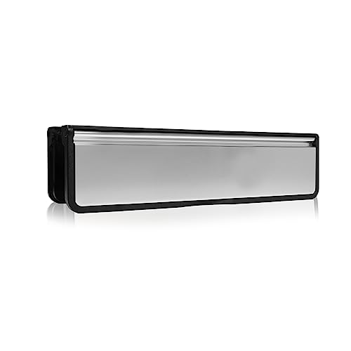 Xfort MailPlate Luxe 12" Letterplate Satin Chrome, Premium Draught Proof Postal Letterbox