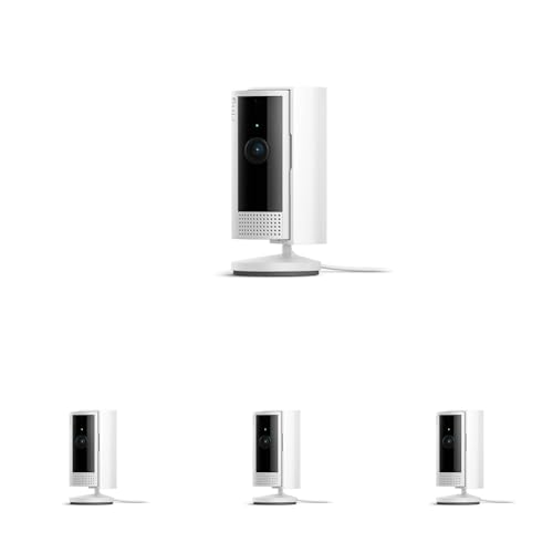 Ring Indoor Cam (2nd Gen) | 1080p HD Video & Colour Night Vision, Two-Way Talk, and Manual Audio & Video Privacy Cover (2023 release) | White (Pack of 4)