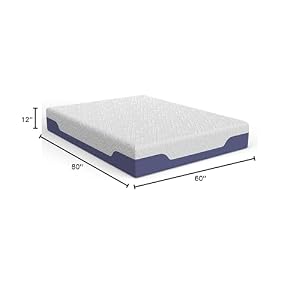 Vibe Supreme Cooling Hybrid Mattress, Innerspring and Gel Memory Foam Mattress, Fiberglass Free, 12-Inch Bed in a Box, Queen Vibe Supreme Cooling Hybrid Mattress Innerspring and Gel Memory Foam Mattress Fiberglass Free 12 Inch Bed in a Box Queen