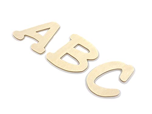 Lettres de 5 cm en bois naturel | pour la peinture et le bricolag...