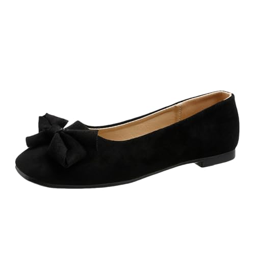 Bailarinas Mujer Cómodos Zapatos Planos Zapatos Bailarina Zapatos Mujer Tacón Grueso Zapatos de Mujer Zapatos Cerrados Punta Redonda Zapatos Individuales para Bodas y Fiesta Vestido de Noche Zapatos