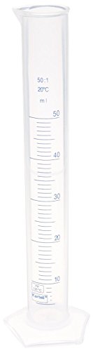 Cylindre gradué Globe Scientific 602562 polypropylène graduations bleu imprimé 50 ml x30