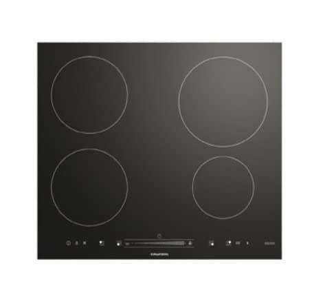 Placa de cocción grundig Giei 634414 de 60 cm de altura, de inducción, 4 fuegos, 9 niveles de cocción, cristal negro (reacondicionado)