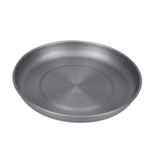 Ciieeo Portable Food Plate Aluminum Alloy Dinner Plate Snack Dish Compact for Camping Outdoor Events Easy to Carry