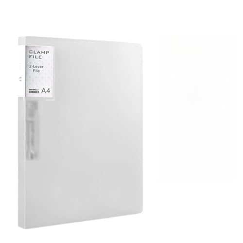 ノートブックフォルダー 書類フォルダー A4フォルダー 強力??/双? PP素材 防水防? 金属?? 錆防止 書込可能ラベル 5色 丈夫 軽量 多機能 オフィス 学校 病院 工場 会議 整理 ファイル挟む 収納 サイズ:31.5*23.5*2 cm (ホワ