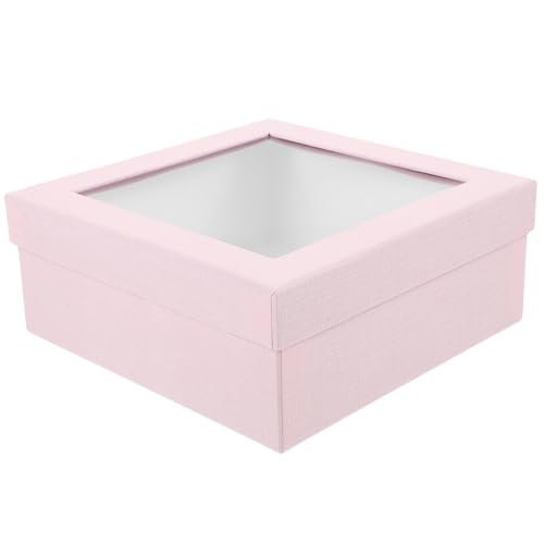ARTSEWPLY Caja caja de cuadrada cartulina fiesta contenedores de boda packing boxes cofres para regalar mujer giftcrad box contenedor de creativo material compuesto rosa