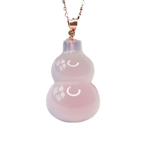 Gourde d'agate rose en argent S925 plaqué or un bijou d'exception