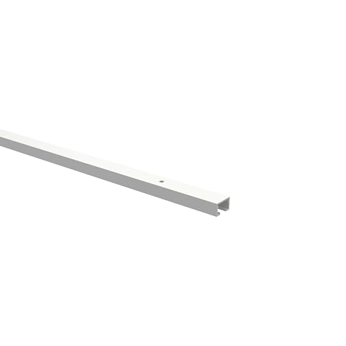 Foto von Interdeco Gardinenschienen vorgebohrt Weiß 1-läufige Vorhangschienen aus Aluminium, Primax, 100 cm