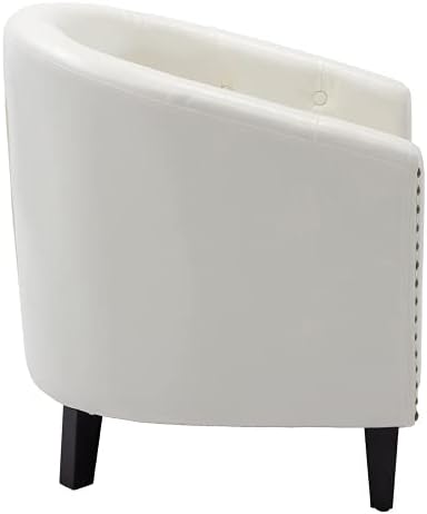 White Office Guest Chair Waiting Room Chairs Modern Upholstered Sofa Reading Seat Club Chair Side Chair for Reception Meeting Conference and Waiting Room Side Office Home 24“D x 28.3”W x 27.5”H