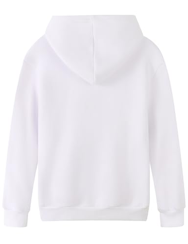 Image of Spring&Gege Youth Solid Fleece Hoodies Pullover Hooded Sweatshirts for Children (3-12 Years)