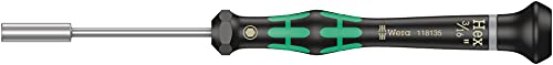 Image of Wera 05118135001 Kraftform Micro 2069 Nutspinner Electronics Precision Screwdriver, 3 /16 inch Head, 60mm Blade Length