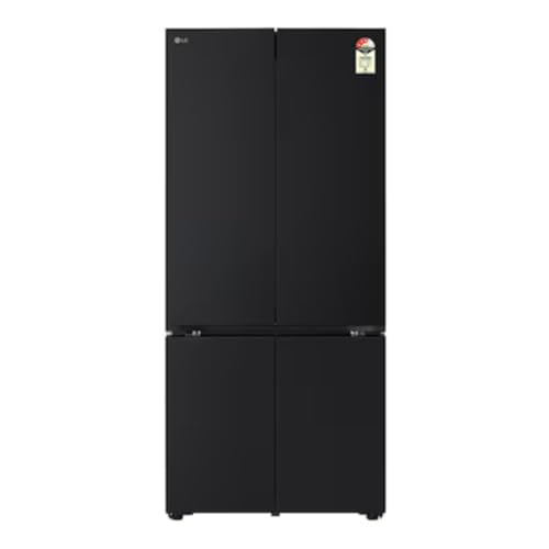 Image of LG 610 L French Door Refrigerator Fresh Converter+ Wi-Fi Convertible DoorCooling+ (GV-B25FFGMB) - Black Glass Finish