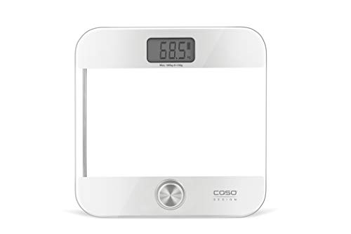 CASO Body Energy Ecostyle - Design-Personenwaage, Testsieger Haus & Garten Test, Batterielose Nutzung, Körperwaage mit hochwertiger Ganzglas-Oberfläche, bis 180 kg in 100 g-Schritten