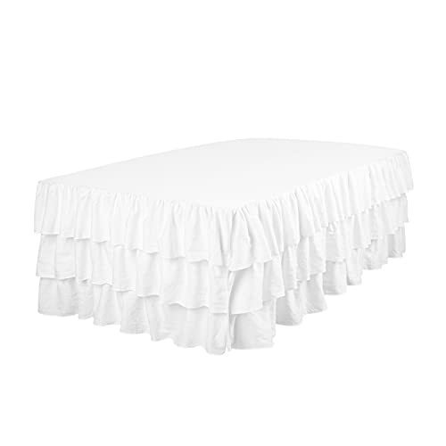 3 Tiered Ruffled Crib Skirt Baby Girl Nursery Bedding Dust Ruffle (3 Tiered White)… #TOP1