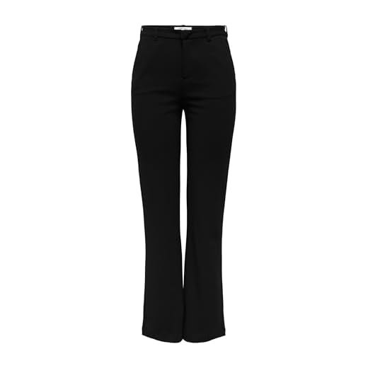ONLY Damen ONLRAFFY-YO Life MID STR Pant TLR NOOS Hose 15265049,Schwarz,L / 32L