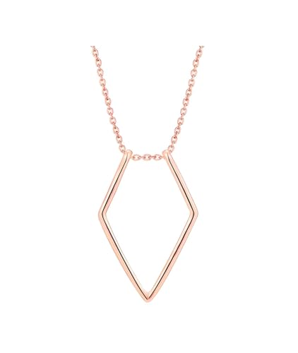 Collier porte-bague argent 925 femmes pendentif géométrique