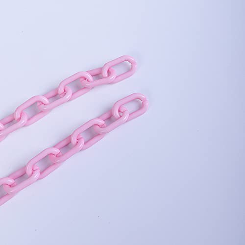 Wiwpar Long Acrylic Choker Necklace Paperclip Chain Necklace Minimalist Multicolor Chunky Chain Collar Necklace For Women And Girls (Pink) #TOP6