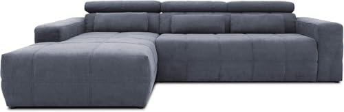 DOMO. collection Ecksofa Brandon, Sofa mit Rückenfunktion in L-Form, Polsterecke, Eckgarnitur 285 x 175 x 98 cm (BxTxH), dunkelgrau DOMO. collection Ecksofa Brandon, Sofa mit Rückenfunktion in L-Form, Polsterecke, Eckgarnitur 285 x 175 x 98 cm (BxTxH), dunkelgrau