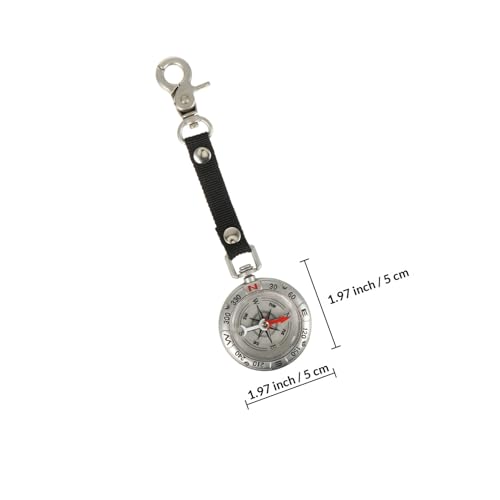 Brújula de aleación de zinc retro con llavero para senderismo miniatura 2