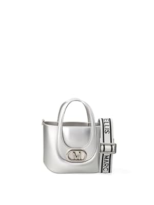 MARC ELLIS Borsa a Spalla Donna Pelle Vegan FLAT GALIZIA 26 Argento