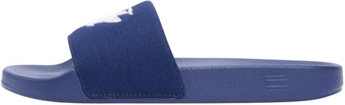 Tommy Hilfiger Sandalias de piscina Th Script FW0FW09286 para mujer, color azul marino (Preppy Navy), talla 6.5