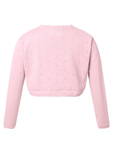Kids Girls Long Sleeve Knit Cardigan Sweater Bolero Shrug Flower Girls Dress Coat2