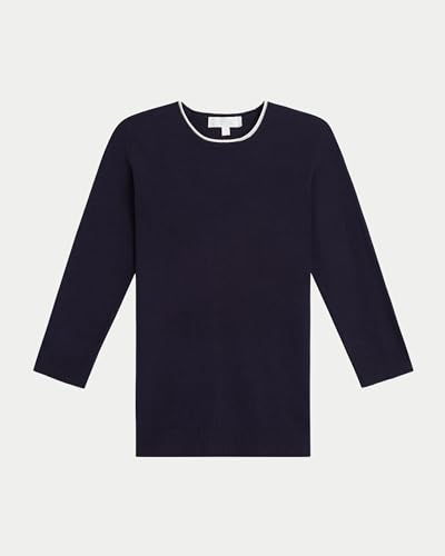 ELLEN TRACY Women's Crew Neck Sweater, Blair Long Sleeve Pullover Crewneck Top4