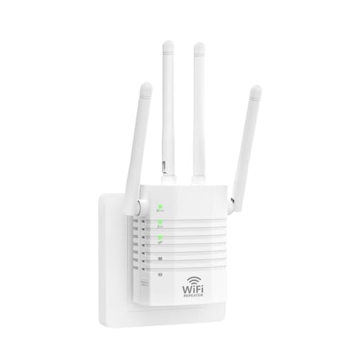 Image of Dual Band 5GHz /2.4GHz WiFi Extender,1200Mbps WiFi Extender Signal Booster 12880 Sq.Ft Coverage, EasyMesh & 105 Device Support